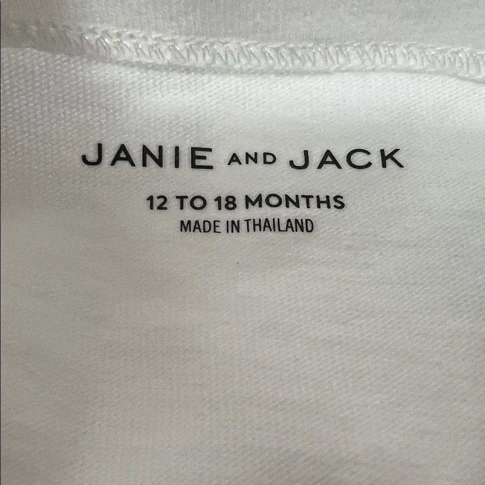 Janie and Jack White embroidered Dive Right In Tee size 12-18 months NWT